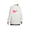 Nike Oversized Vintage American Print Crew Neck Casual Long Sleeve Drop Shoulder T-Shirt Women T-Shirt Sail HJ1497-133