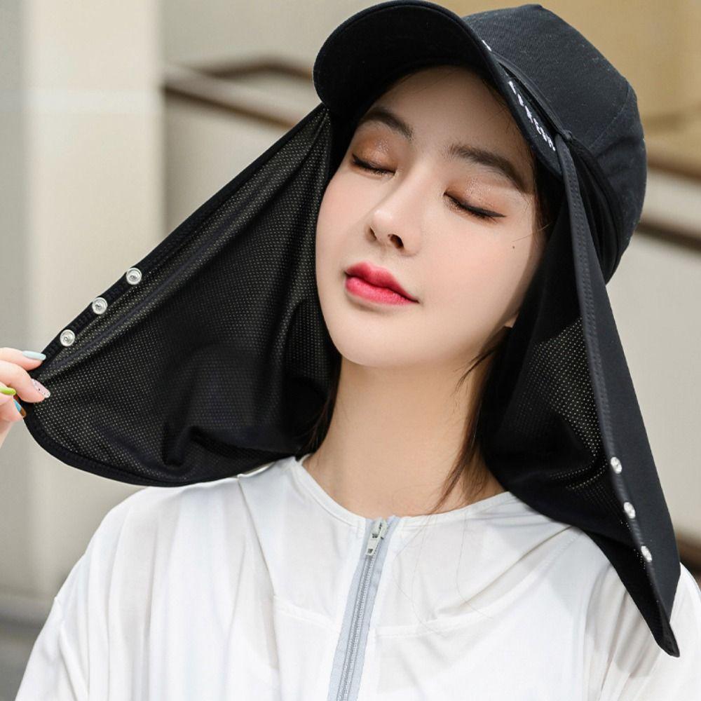 Quick Drying Cycling Scarf Solid Color Face Veil Breathable Ice Silk Sunscreen Mask  Summer