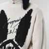 CROQUIS Men's 2023 Spring 9N1310400 Round Neck Letter Pullover Sweater