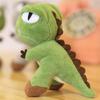 Plush Dinosaur Green Keychain With Embroidery Design For Backpack And Use Gift