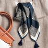 Retro literary and artistic lace cotton and linen small square scarf silk scarf women's spring, autumn and winter small scarf spring and autumn velvet