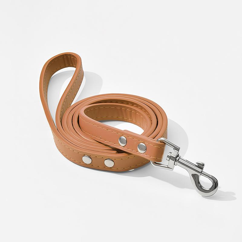 Colorful Soft Leather Pet Leashes with Alloy Buckle Fashional Skin-friendly Durable No-tangle Leash for Dogs Pets Accessories