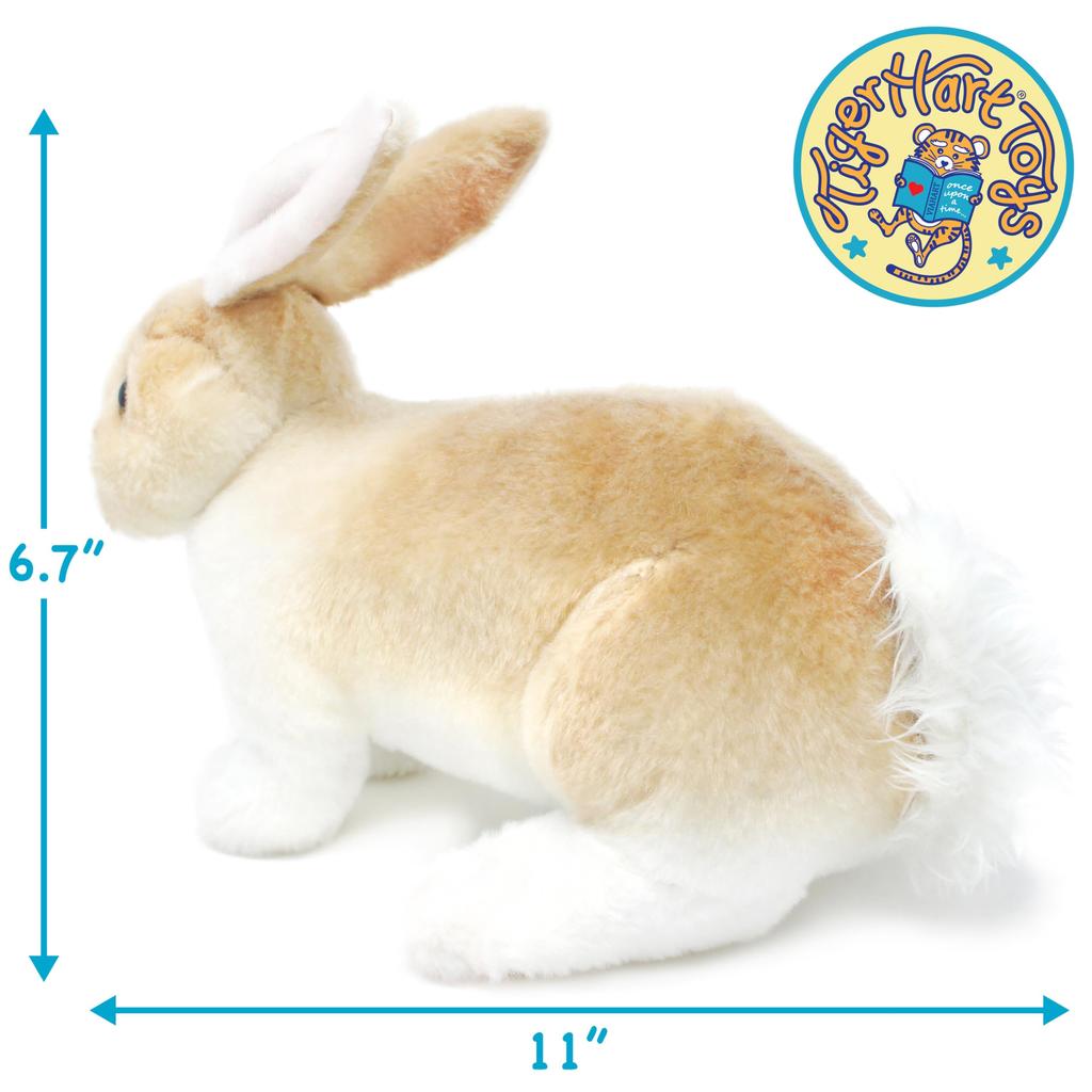 VIAHART Tale Ridley Rabbit Plush Realistic Pet Cute Bunny Japanese [Tiger Toys] Toy, 11-inch (27cm) Rabbit, [Official Product]