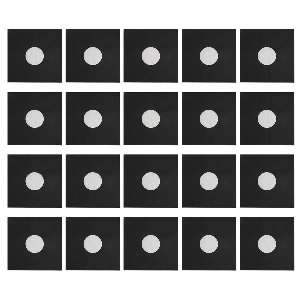 20pcs Record Kraft Paper Jackets 12inches Storage Protective 33 Rpm Record Jackets Matte Black