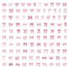 50/100PCS Pink Bowknot Stickers Graffiti Decoration Coquette Bows Sticker Scrapbook Luggage Laptop Guitar Bike Kids Toys