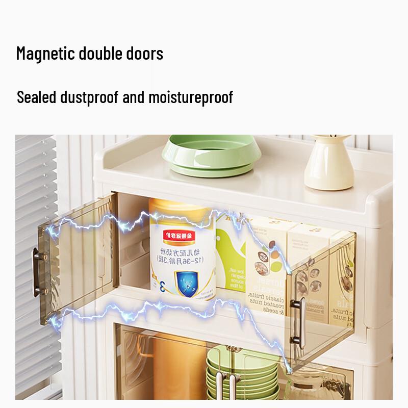 Foldable Rolling Magnetic Storage Cabinet