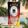 Strandtuch Deutschland Nationalmannschaft Druck Benutzerdefinierter Name Text Weiches Handtuch für Schwimmbad