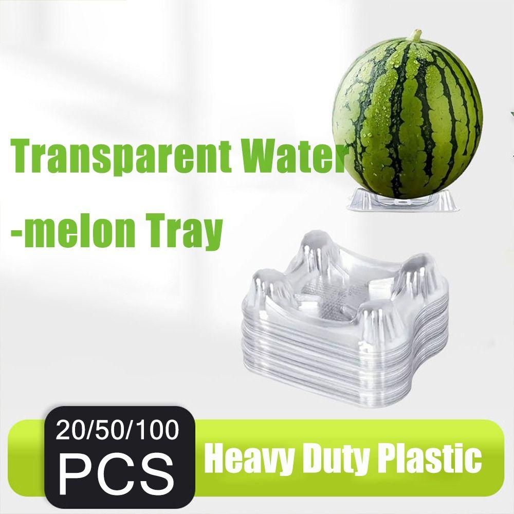 20/50/100pcs Transparent Fruit Plant Tray Fruit Protection Vagetable Support Tray Watermelon