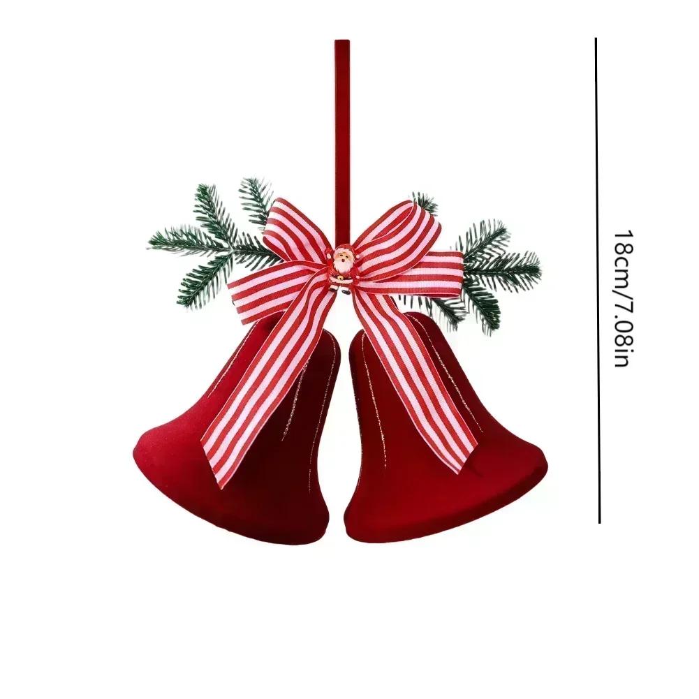Velvet Plush Flocked Christmas Bell Ornaments For Tree And Window Holiday Decorations With DIY Customization Options
