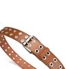 Wide Side PU Leather Star Waistbands Punk Hip-hop Waist Belt Adjustable Double Row Hole Belt  Party