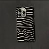 Clear Square Back Tube Case Protection For iPhone 14 Pro Max 11 12 16 ProMax 15 Plus 13 Anti-Oxygen,Black Zebra Print Pattern Casing