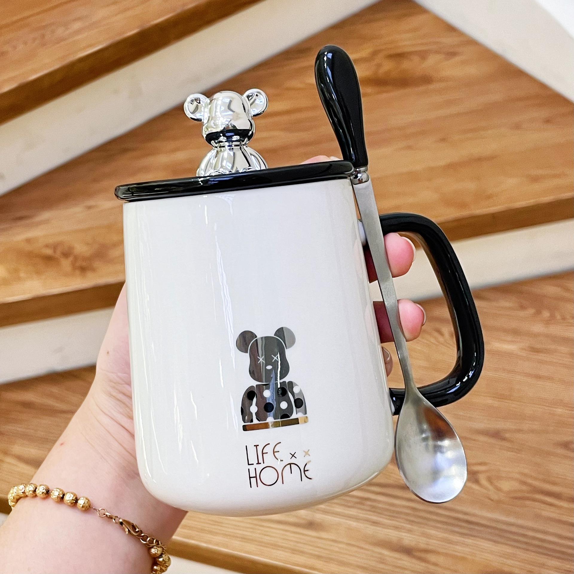 

Graduation Gift for Teacher Souvenirs for Girls High End Ceramic Mug with Lid Gift Water Cup Practical Cup for Men 401-500ml