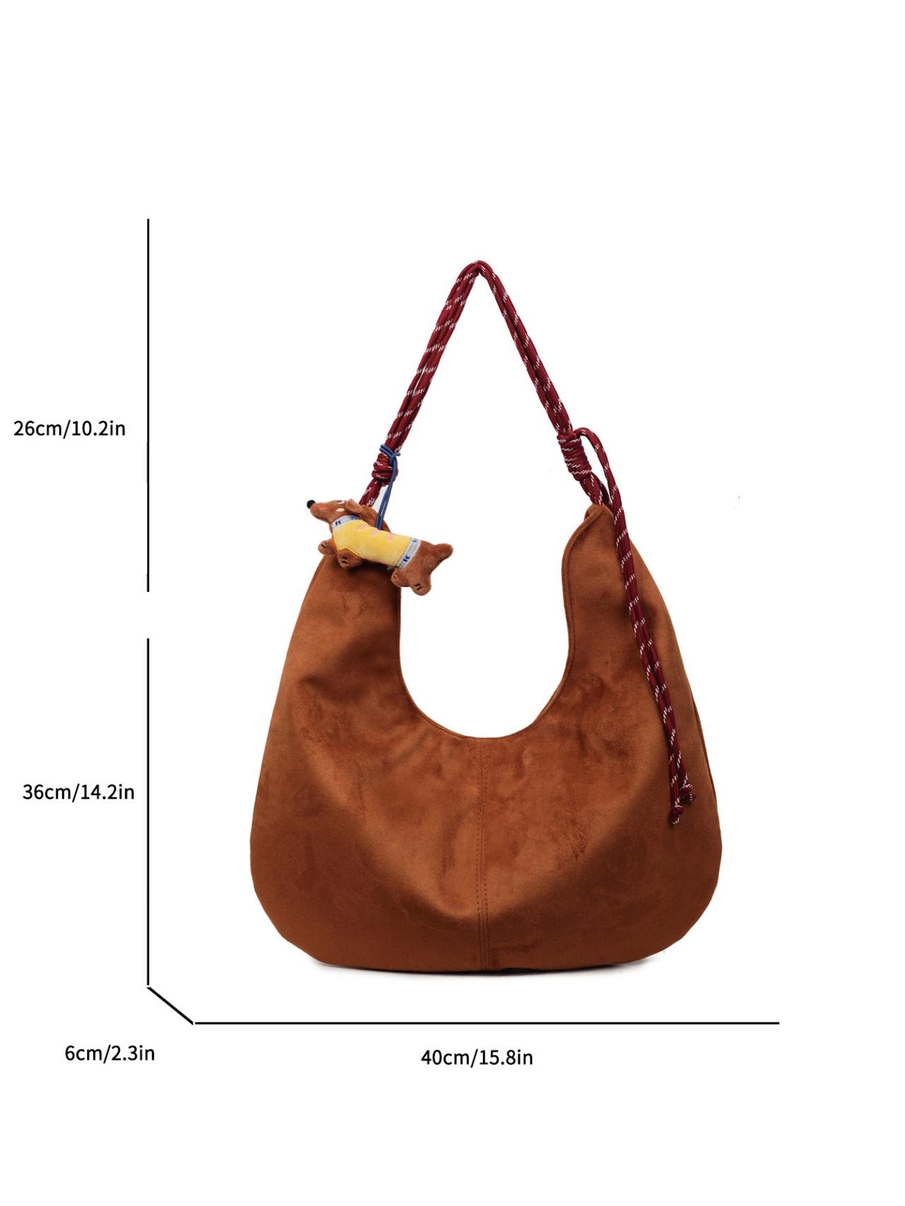 

2025 Korean Niche Women s Shoulder & Bucket Bag: Simple Textured Underarm Design жёлтый/коричневый