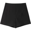 Women's High-Waisted Sexy Black Shorts - Slimming Korean Style, Petite Fit, Polyester, Spring/Summer Collection.