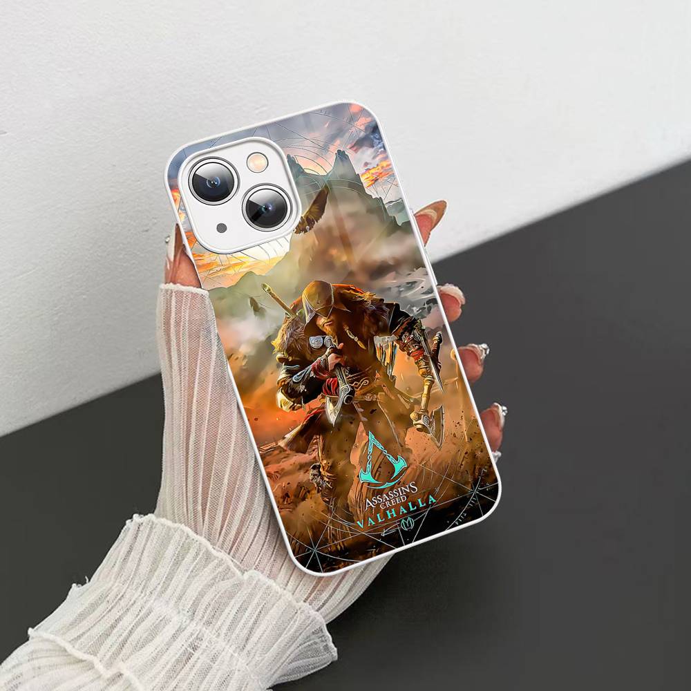 Funny A-Assassins Game C-Creed Tempered Glass For Iphone 14 13 12 11 Pro Mini XS MAX 14Plus X XS XR Cover