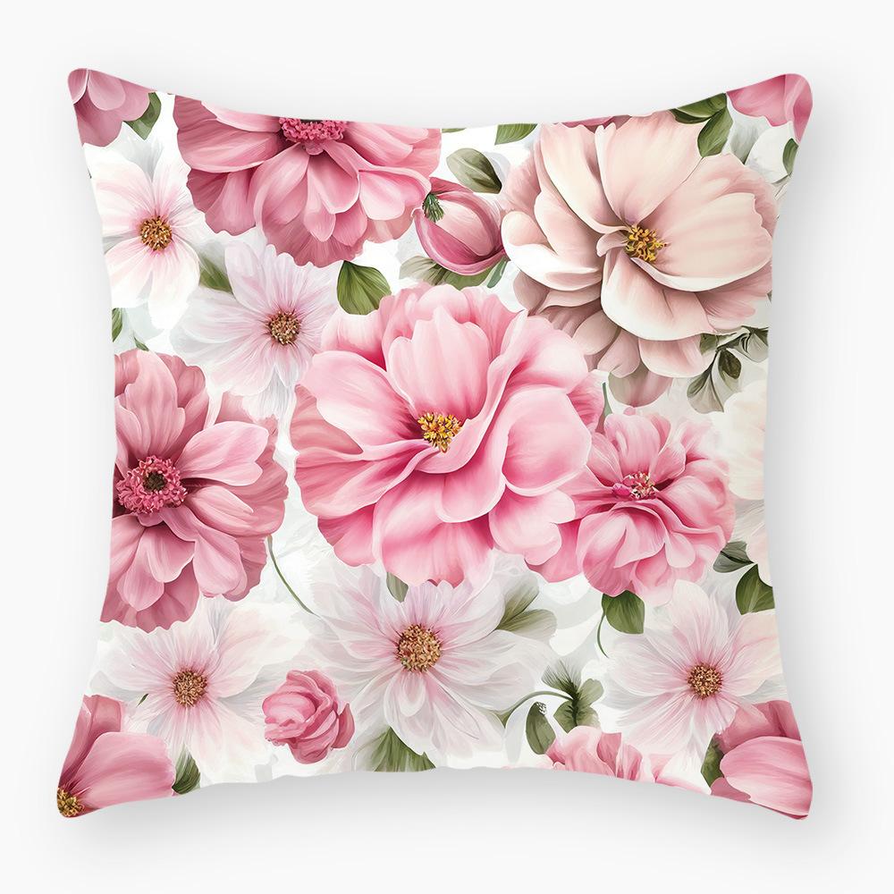 New Floral Series Pillowcases, Simple Sofa Decorative Pillows, Car Seat Cushions