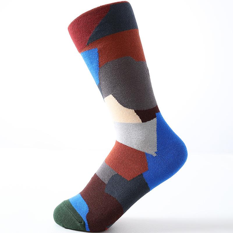 Coton peigné nouveau phare rétro chaussettes de marée japonaises hommes et femmes chaussettes mi-mollet brodées