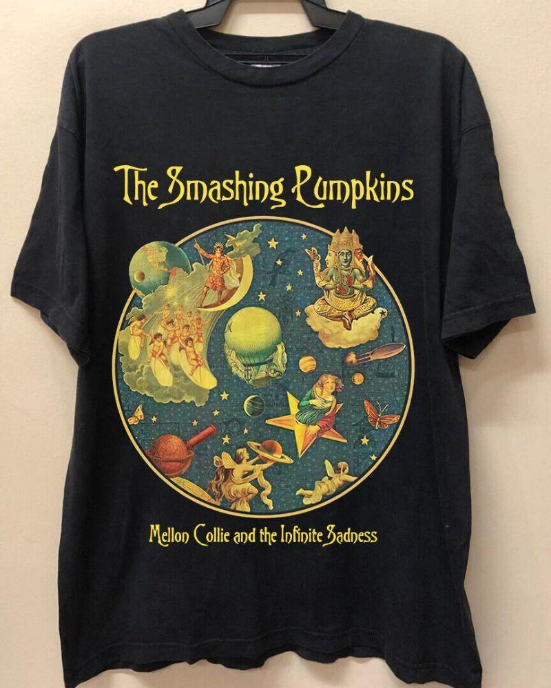 

Vintage 1996 The Smashing Pumpkins Band Tour T-Shirt Short Sleeve Tee Fan Gift Unisex T-Shirt S