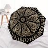 Viking Runes Mandala Umbrella, Portable 3-Fold Compact Umbrella,Christmas Gift ES432