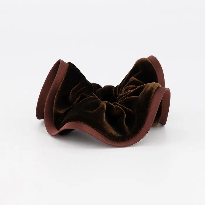 [Alexandre De Paris] Zoë Velvet Scrunchie Dark Brown