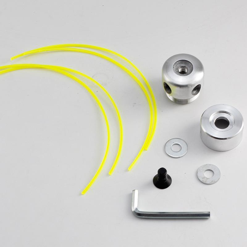 Aluminum Grass Trimmer Head 4 Lines Brush Cutter Head Lawn Mower Accessories Strimmer Replacement Tool