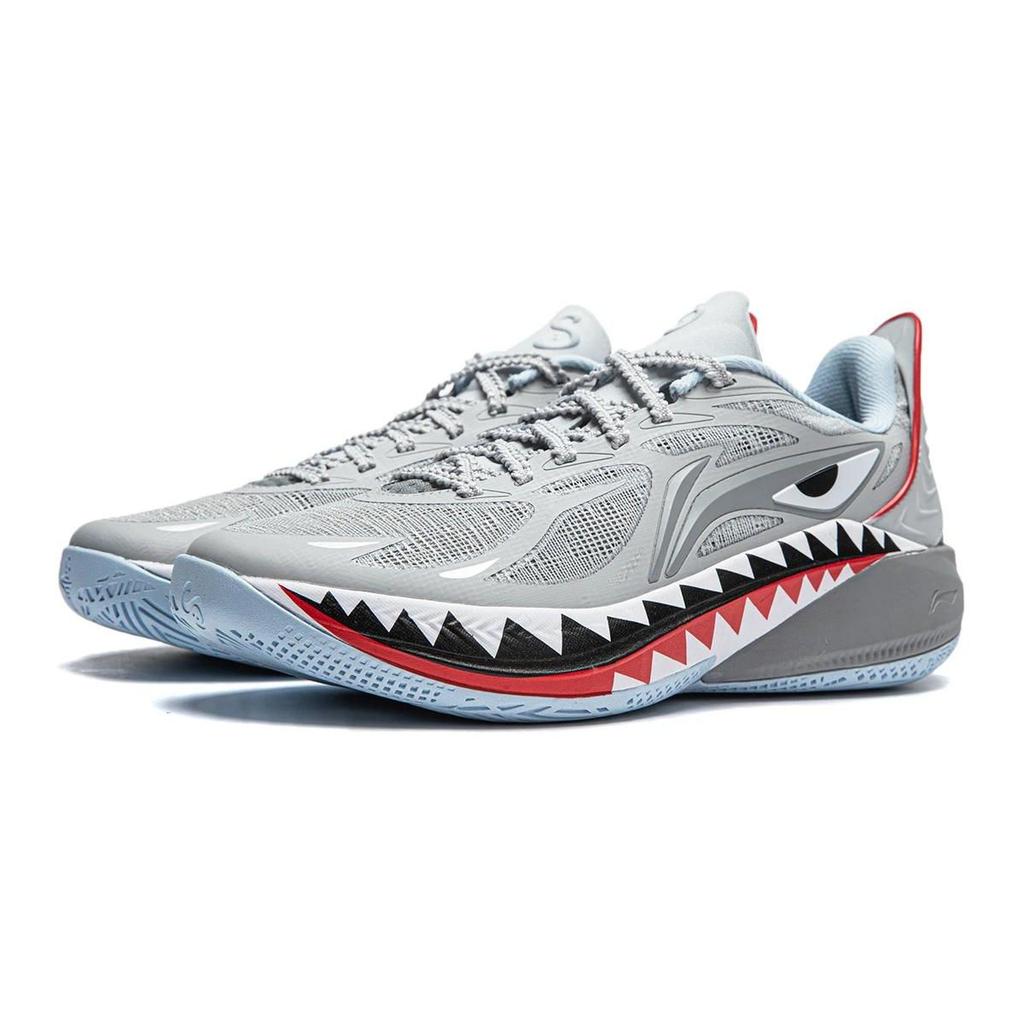 Li Ning Kids Sonic 12 Light Foam Ultra Fabric Lace-Up Non-Slip Wear-Resistant Breathable Low-Top Basketball Shoes Kids Basketball Shoes YKBU054-13