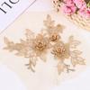 Scrapbooking Tulle DIY Blossom Motif Embroidery Lace Flower 3D Trims Bridal Applique