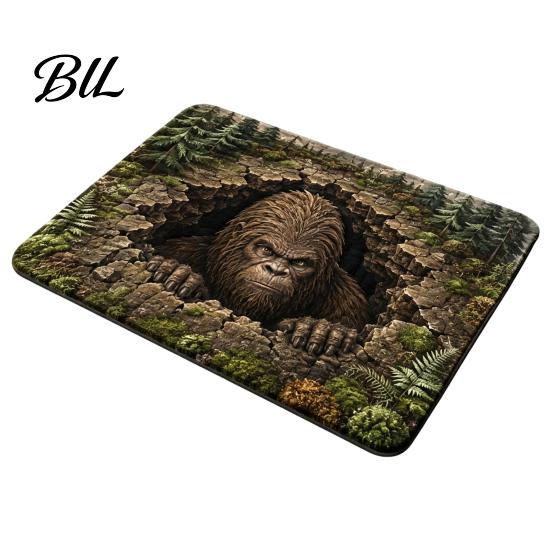 Non Slip Floor Mat 3D Spooky Halloween Rug, Scary Creature Optical Illusion 16" x Indoor Decor 24" Non-Slip Door for Living Room Entrance Carpet