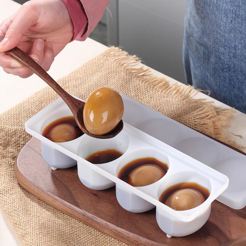 Egg Tool Pickled Egg Box Pickle Tea Egg Crisper Soft Boiled Egg Fresh Box Halogen Egg Dipping Box Egg Macerator