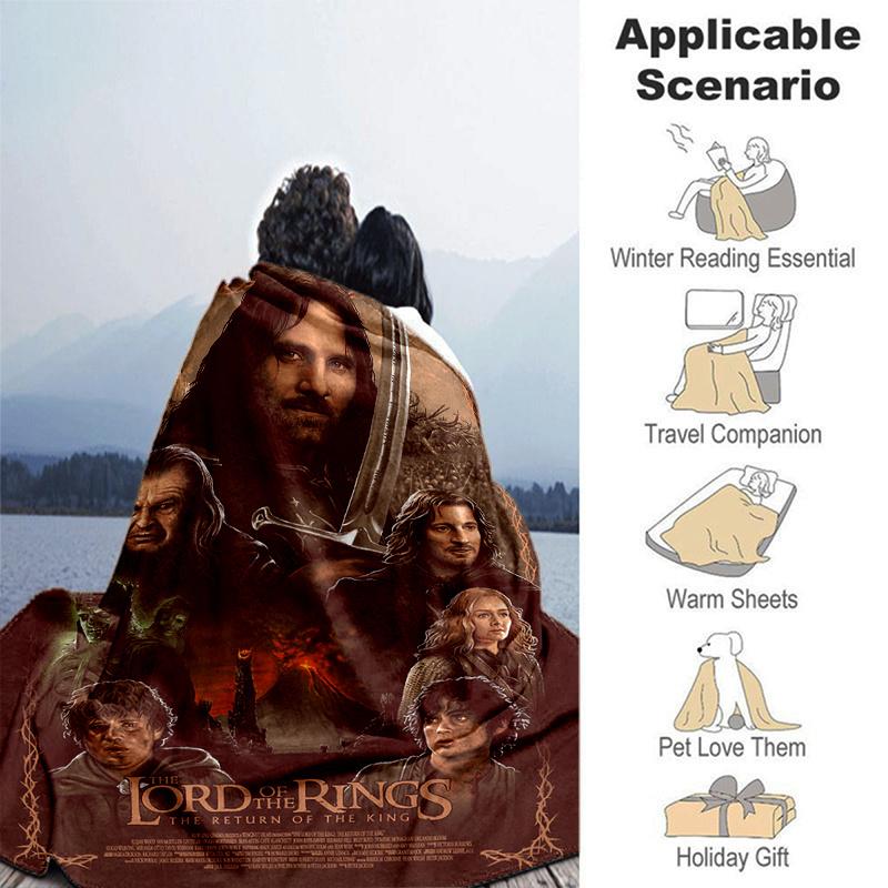 Lord of the Rings: Return of the King Movie Poster PrintPrint Blanket, Soft Blanket For Sofa Office Bed And Travelling Daughter Birthday Gif
