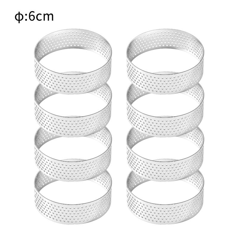 FAIS DU Perforated Round Tart Ring Stainless Steel Fruit Pie Tartlet Mold for Baking DIY Dessert Cake Mousse Molds Kitchen Tools