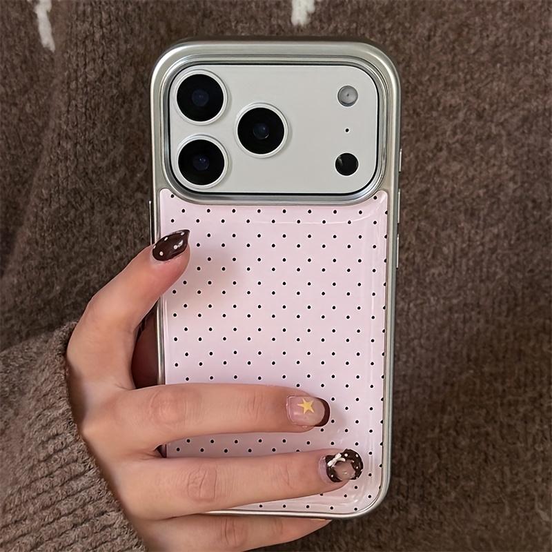 Fashionable Polka Dot Hydrogel Phone Case Suitable for iPhone17 16 15 14 13 12 11Pro/Max/Plus Anti Drop and Shockproof Backcover