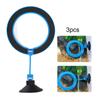 3PCS Plastic Blue Black Aquarium Feeder Fish Tanks Feeding Ring with Suction Cup for All Slow Sinking Floating Feeds