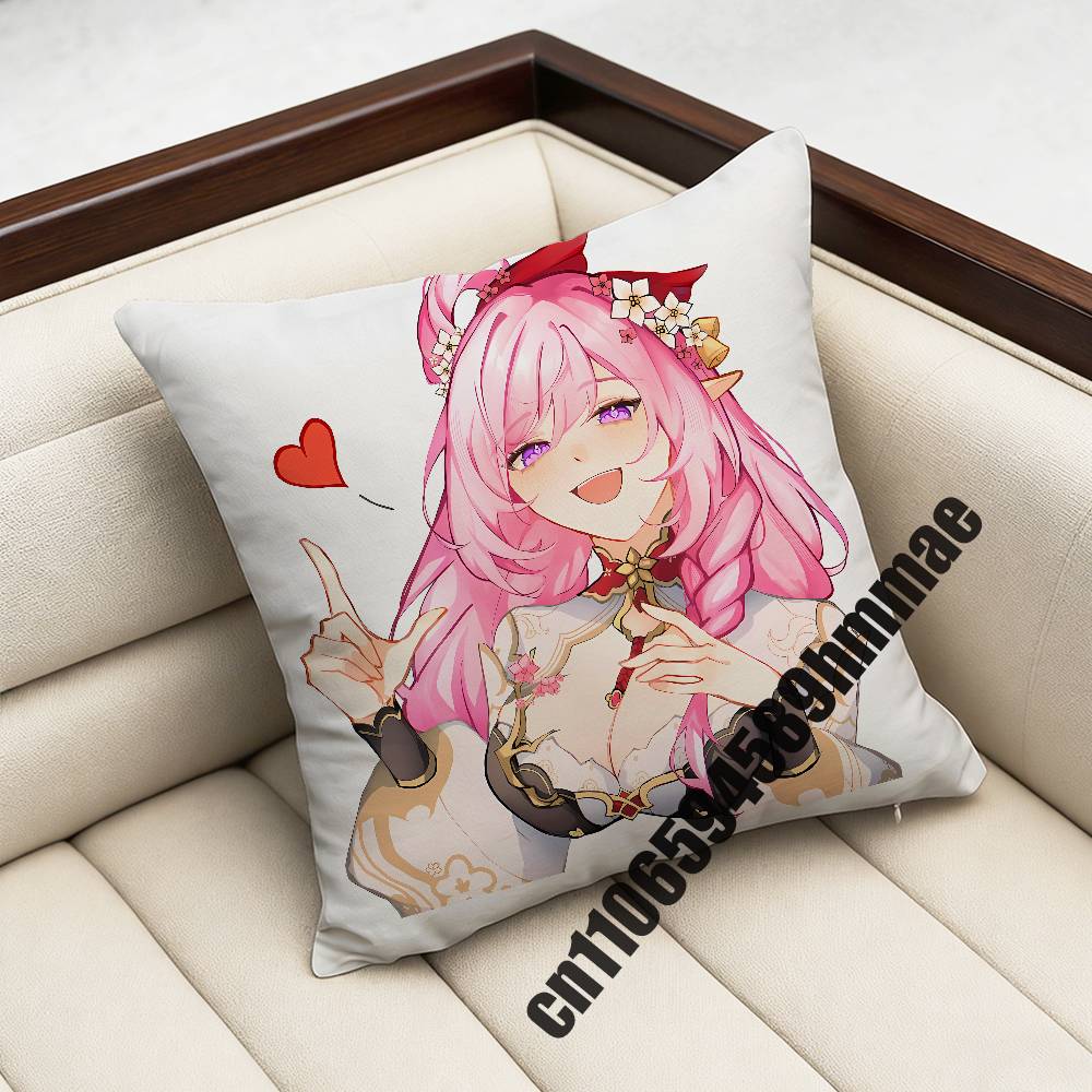 For Honkai Impact 3 Elysia Throw Pillow Case Sham 45X45Cm Decoration Square Sofa Pillowcase Pad Cover