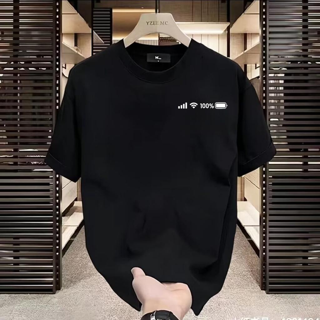 Less Than 1 Electric Printed Tshirt Simple Unisexs Clothingunisexs Summer Ins Fashion Creative Short Sleeved 2026 New T Shirt