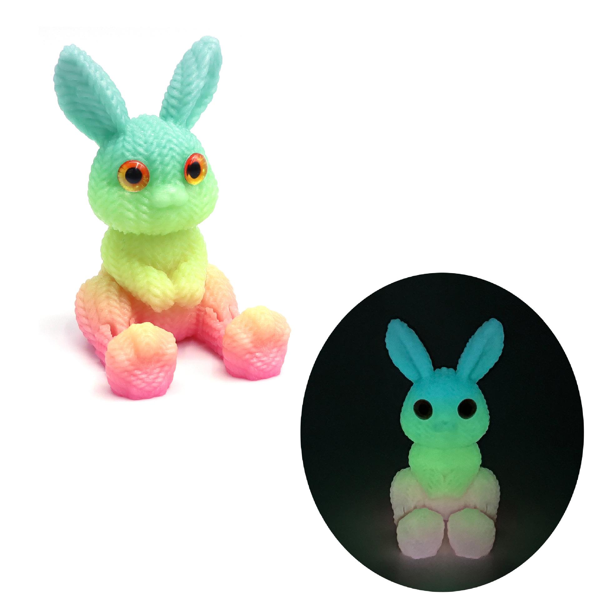 

Easter 3D Printed Ornaments Creative Gift Fun Rabbit Easter Decor Display Atmosphere Decoration Festive Present