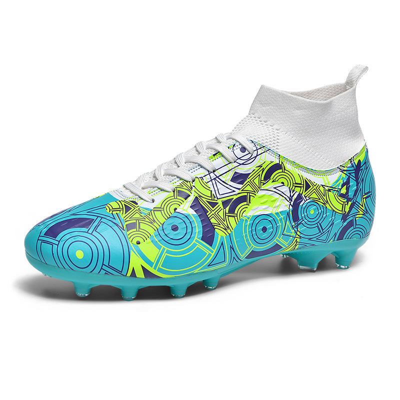 Foreign trade new high-top football shoes AG long nail football shoes TF broken nail training shoes football men