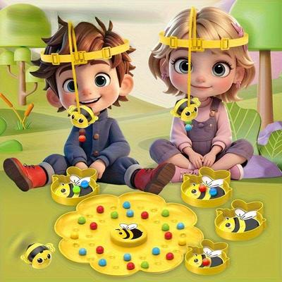 צעצוע לאיסוף דבורים וממתקים מגנטי, משחק למידה אינטראקטיבי הורה-ילד, משחק שולחני מרובה משתתפים, משחק לוח.