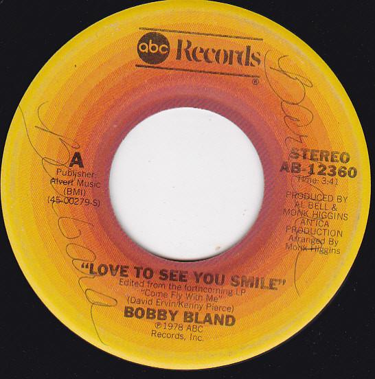

7inch Record BOBBY BLAND Love To See You Smile AB12360 ABC Records 1978 US SoulFunk Used