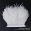 8-10Cm Ostrich Trim Khaki Feather Ribbon Fringe For Sewing High Quality Plumas Crafts Costumes Party Decoration