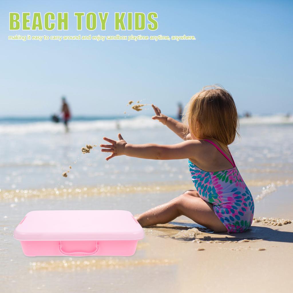 Kinder Spielzeug Sand Tisch Lagerung Box Handheld Sandkasten Outdoor Tablett Kunststoff für Kind