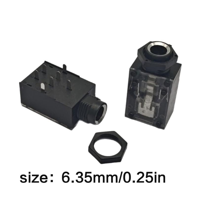 3 Cores Two Channel 6.35mm Microphones Connectors With 7Pin Design For High Fidelitys Signal Transmission