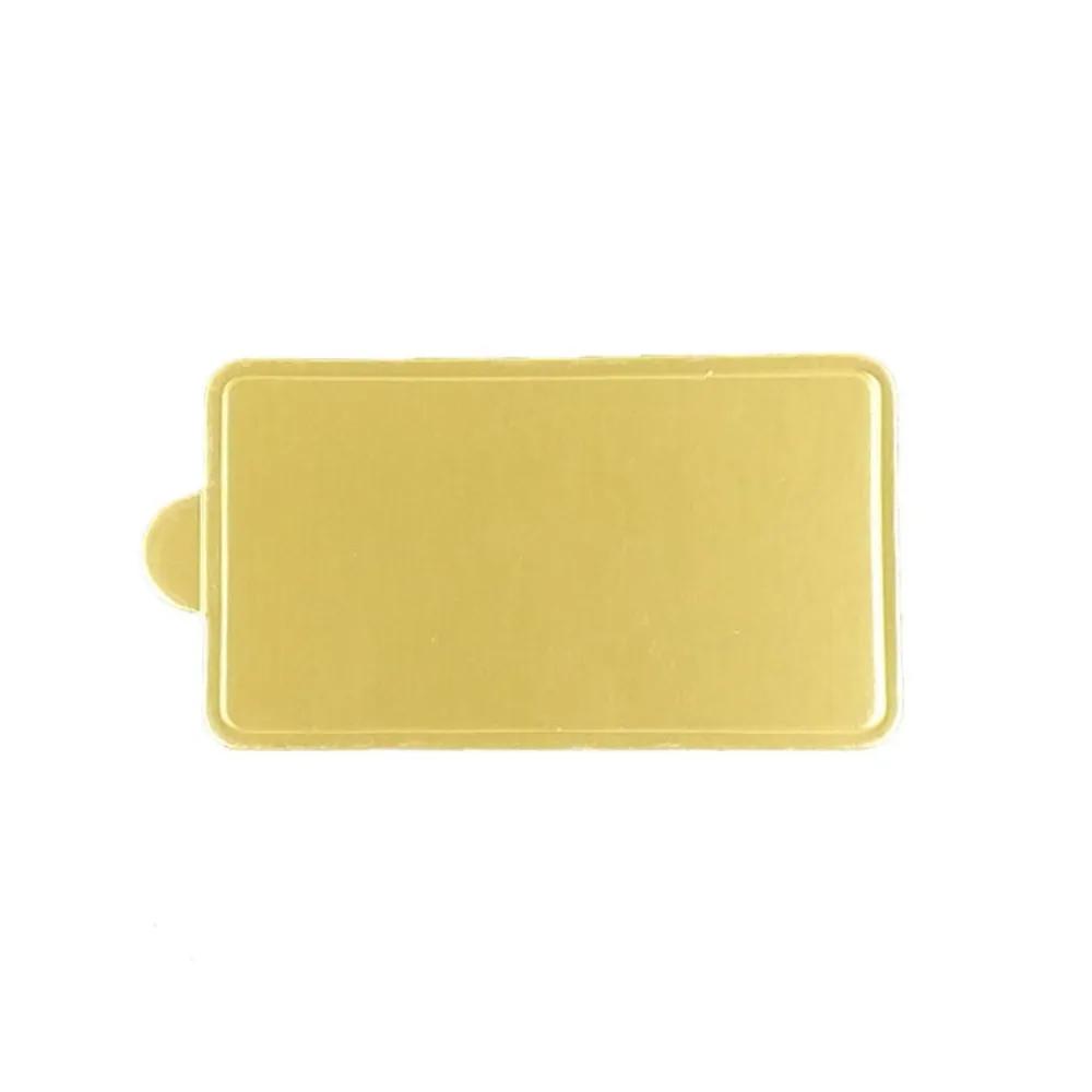 100Pcs Baking Tool Disposable Cake Cardboard Gold Paper Dessert Tray Thickened Multi Shape Cupcake Base Commercial