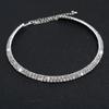 3Pcs/set Fashion Crystal Bridal Jewelry For Women Charm Silver Color Rhinestone Necklace Earrings Bracelet Wedding Party Jewelry