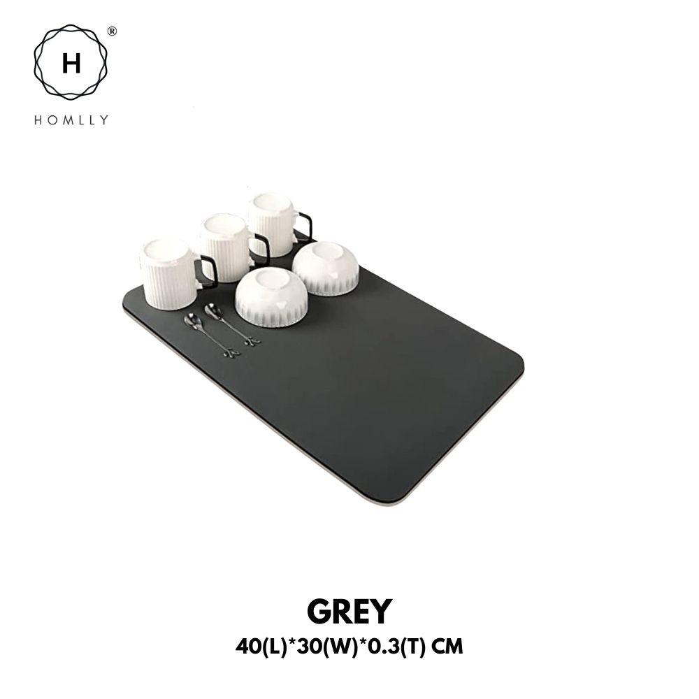 Homlly Super Absorbent Non-Slip Heat-Resistant Dish Drying Mat for Kitchen Counter [Hide Stain]