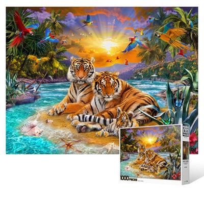 1000 Piece Jigsaw Puzzle / Red Tiger Forest, Popular Korean Puzzle