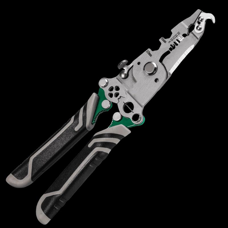 Jingnu 18-in-1 Multi-function Foldable Wire Stripper Pliers (10-inch)
