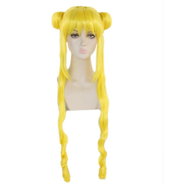 

Аниме Цукино Усаги Длинные Светлые Желтые Термостойкие Синтетические Волосы Косплей Парик One Size жёлтый