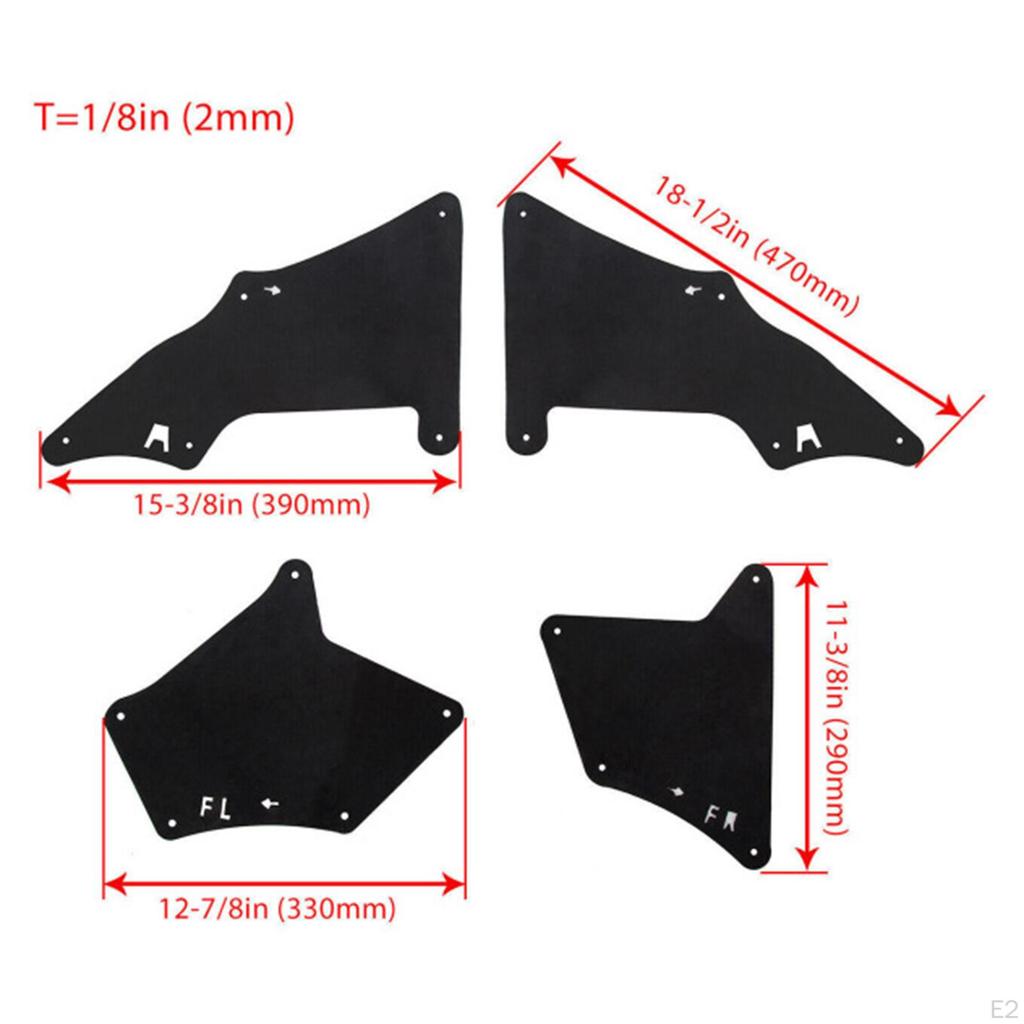 4Pcs Liner Apron, Splash Shield Guard Flap, Premium, Front Wheel Replaces Spare Parts High