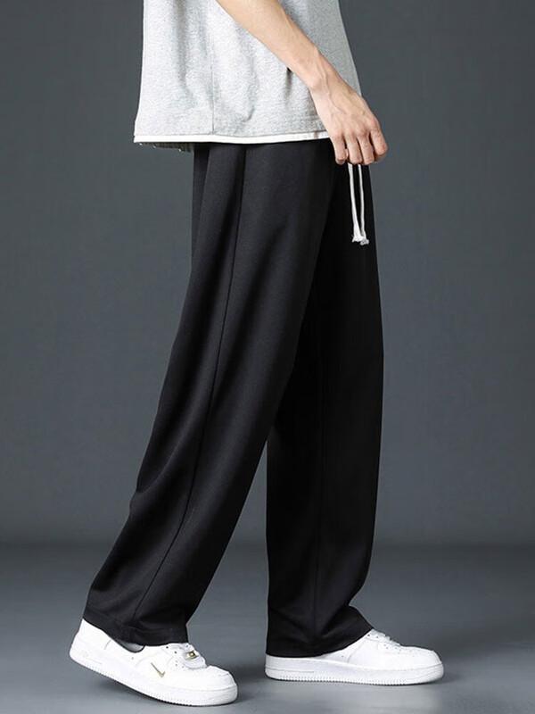 Dingfengbaoluo Men's Loose Draped Straight Pants
